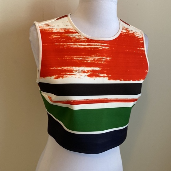Clover Canyon Striped Neoprene Crop Top - Picture 5 of 7
